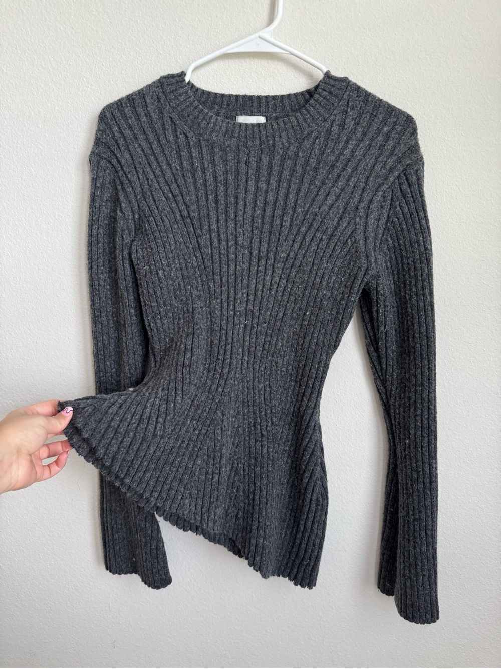 H&M Asymmetrical Grey Sweater
